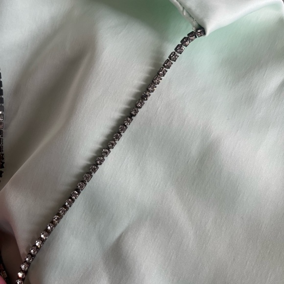 WHITE FOX MINT RHINESTONE SCARF TOP - Picture 4 of 5